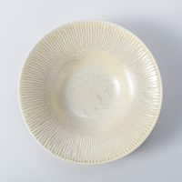 Assiette à pâtes et à soupe en porcelaine blanc cassé, céramique à effet de four, design de la gamme de vaisselle Cozy Cafe Brunch, pour la restauration collective
