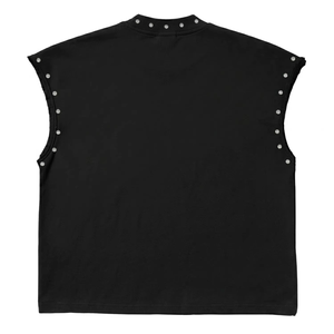 Custom Graphic Print <b>Distressed</b> Tank <b>Top</b> 100% Cotton Acid Wash Premium Quality Sleeveless Men's Tank <b>Top</b> OEM Streetwear - Product Image 4