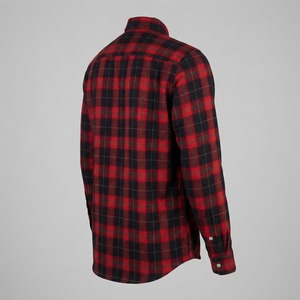 <b>Men's</b> Red Black Plaid <b>Flannel</b> <b>Shirt</b> Full Sleeve Turn-down Collar Casual Winter 100% Cotton Long Sleeve <b>Shirts</b> - Product Image 3