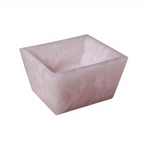 ชามเสิร์ฟทรงสี่เหลี่ยมหินอ่อนสีชมพู ทนไฟ สำหรับห้องครัว ห้องรับประทานอาหาร วิลล่า ห้องนั่งเล่น ตกแต่งผนัง - Product Image 1