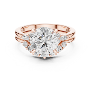 แหวนเพชรทรงกลม 2.50 กะรัต ทอง 14K หรูหราสำหรับผู้หญิง ได้รับการรับรองจาก IGI เพชรเพาะเลี้ยงในห้องปฏิบัติการ พร้อมวงแหวนเข้าชุดสำหรับหมั้นและแต่งงาน - Product Image 5