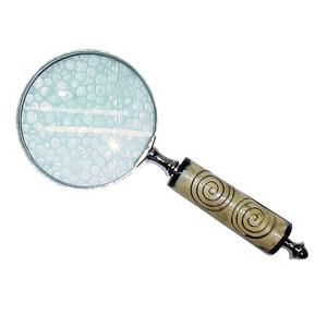 Venta al por mayor color bronce metal vintage diseño ojo cristal indio artesanía nuevo diseño 2025 buena calidad lupa aspecto antiguo - Product Image 5