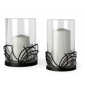 Durable Black Metal <b>Lantern</b> With Clear Glass Candle Holder Heat Resistant Home Decoration <b>Hurricane</b> Candle Holder On Sale - Product Image 3
