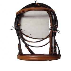 Alta calidad genuino cuero de vaca caballo brida Headstall sillín inglés para doma Riendas de equitación fabricadas Kanpur India - Product Image 1