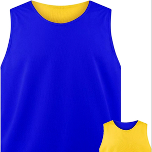Maillots d'entraînement de football sans manches en maille respirante et extensible, légers, réversibles, pour le sport - Product Image 1