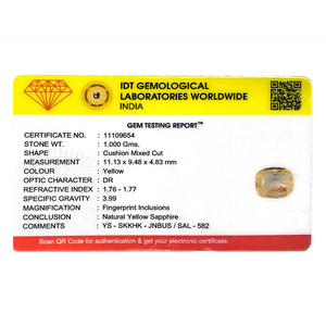 Natural Yellow Sapphire 5 Carat Certified Loose Gemstone Rough Wholesale - Product Image 4