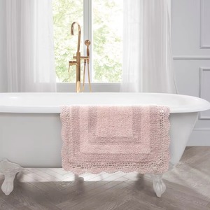 Elegant Durable Washable Tufted Cotton Bath <b>Mat</b> in Multiple Colors Medium Thickness Oval for Home or Hotel Use - Product Image 5