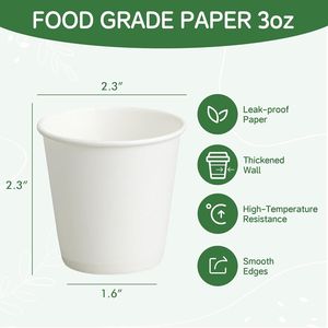 Confezione da 100 Bicchieri di Carta Monouso Piccoli per Caffè e Collutorio, Ideali per Feste, Picnic, Viaggi ed Eventi - Product Image 2
