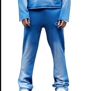 Ensemble de survêtement d'hiver brodé de haute qualité pour hommes, deux pièces, décontracté, sportif, avec logo personnalisé OEM et broderie de luxe - Product Image 3