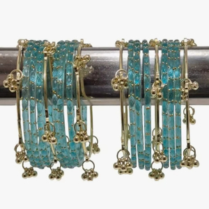 Ensemble de bracelets Jhumki kashmiris tendance et très vendus, pour mariages et fêtes, prix de gros premium, artisanat en résine - Product Image 1