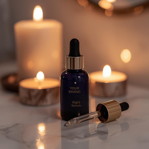 Suero Facial Nocturno de Fórmula Personalizada con Niacinamida, Ácido Hialurónico y Vitamina E, Marca Privada, Proveedor al por Mayor - Product Image 1