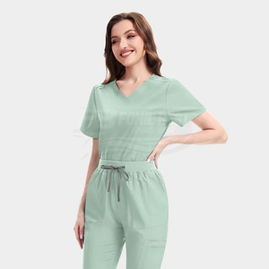 Universal High Quality Unisex Scrub Sets Needle Detection Seamless Fusing Made Woven Elastic Fabric (4-way Stretch) Custom - Product Image 6
