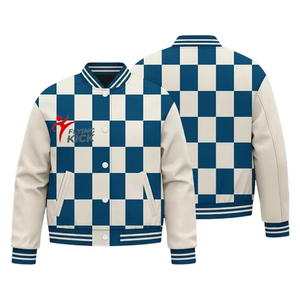 Chaquetas Varsity con Diseño Sublimado y Logotipo Frontal, Resistentes al Viento, Transpirables, para Uso Casual en Invierno y Actividades al Aire Libre - Product Image 1