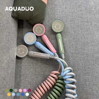 Robinet de douche sur pied en acier inoxydable poli contemporain à poignée unique, avec pommeau de douche pluie filtrée pour salle de bain 1