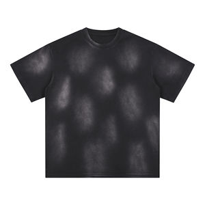 T-shirts graphiques personnalisés OEM pour hommes, impression sérigraphique, style vintage, effet délavé, coupe oversize - Product Image 1