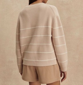 Suéter de Punto con Cuello Redondo y Textura Geométrica para Mujer - Suéter de Invierno - Jersey Cálido y Suave de Color Sólido para Mujer - Product Image 3