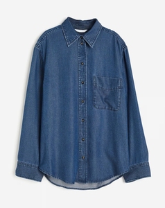 Oversized Denim Shirt Men Solid Color Turn-<b>down</b> Collar Full Sleeve Casual Shirts Autumn Washed Cotton Breathable - Product Image 6