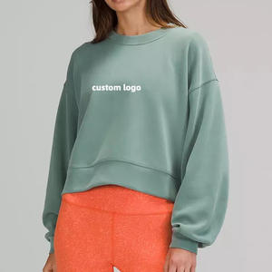 Sudadera de forro polar oversize para mujer, conjunto deportivo con cremallera de diseño personalizado, ribete en contraste, talla grande, estampado. Conjunto Deportivo de 2 Piezas - Product Image 5