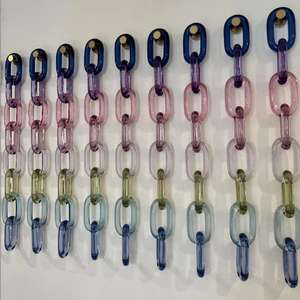 Eslabones de Cadena de Resina Epoxi Transparentes Grandes y Coloridos para Colgar en la Pared, para Proyectos Personalizados, Acabado Pulido - Product Image 3