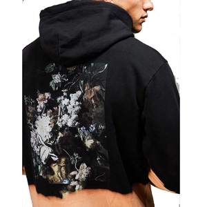 เสื้อฮู้ดทรงแบ็กกี้สำหรับผู้ชายผ้าฝ้าย100% โอเวอร์ไซส์เสื้อผ้าแนวสตรีทผ้าเฟรนช์เทอร์รี่ผ้าย้อมน้ำหนักมาก - Product Image 6