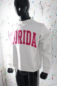 Sweat à capuche pour homme en coton 100% gris cendré de Floride, avec broderie appliquée, col large, fils plus fins, pour l'hiver - Product Image 4