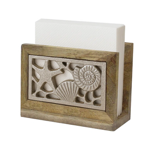 Plateau à serviettes vertical décoratif en bois et métal, organisateur de serviettes en papier pour table, vente en gros - Product Image 1