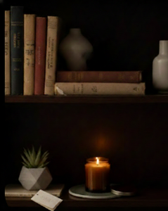 Bougie en cire de paraffine parfumée écologique en verre ambré de luxe avec couvercle, décoration de Noël haut de gamme pour la maison, cadeau pour la vente en gros - Product Image 3