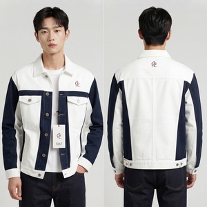 Custom <b>Men</b> <b>Denim</b> <b>Jacket</b> Heavyweight <b>Denim</b> Material Long Sleeve Design Button Closure Multiple Pockets Fashion Casual Apparel OEM - Product Image 6