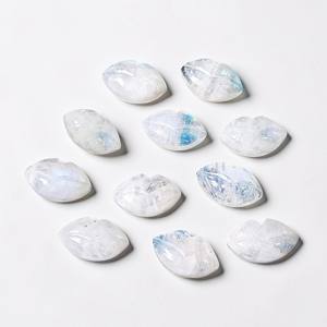 Colgante de Cristal Tallado en Forma de Labios con Piedra Lunar Arcoíris, Oro y Plata 925 para Fabricación de Joyas DIY, Collares y Pendientes - Product Image 3