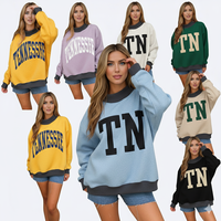 Sudadera de Algodón Oversize con Cuello Alto para Mujer, Venta al Por Mayor, con Logotipo Personalizado Bordado, Ecológica