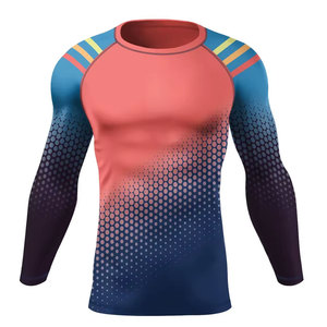 Rashguard de surf et de MMA personnalisé en Spandex de haute qualité avec logo par sublimation, vente en gros - Product Image 1