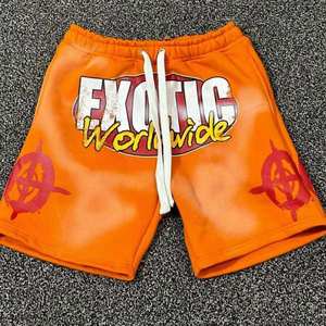 Pantalones Cortos Deportivos de Baloncesto con Logotipo Bordado Personalizado, Estampado Vintage, 100% Algodón, Malla de Espuma, Felpa Francesa - Product Image 2