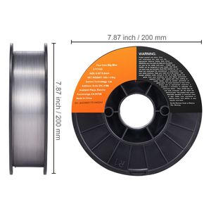 Filo per saldatura MIG in acciaio dolce senza gas, 0,030 pollici, 10 libbre, a bassa schizziatura, per saldatura ad arco in tutte le posizioni, con anima in filo flux, peso 15 kg, materiale CO2 - Product Image 4