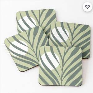 Sous-verres en bois découpés au laser sur mesure, ronds, en feuille de palmier, avec motifs floraux en MDF |   Sous-verres décoratifs géométriques pour bar et restaurant - Product Image 3