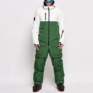 Combinaison de ski et snowboard unisexe pour adultes, imperméable, respirante, avec fermeture éclair, capuche, doublure en polaire, une pièce - Product Image 3