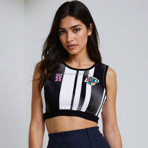 Camiseta sin Mangas Sexy de Fútbol <span class=keywords><strong>JUV</strong></span> 2025-26 para Mujer al por Mayor con Logotipo Frontal para Discoteca - Product Image 1