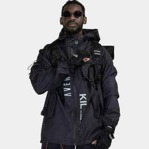 Unisex Waterproof <b>Techwear</b> <b>Jacket</b> Windbreaker with Multi-Pockets Tactical Streetwear Functional Outerwear Wholesale - Product Image 5