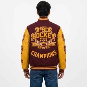 Chaqueta Letterman Personalizable de Lana 100% con Cremallera Clásica Premium, Estilo Béisbol Vintage, Novedad 2026 - Product Image 6