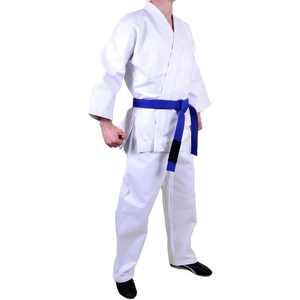 Cinturón Blanco y Azul de Jiu Jitsu de Alta Calidad, 100% Algodón, 380 g/m², Transpirable, Duradero, con Logotipo Bordado, Conjuntos de Kimono de Judo BJJ para Adultos - Product Image 3