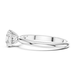 1 Carat Round Brilliant Cut Moissanite Diamond Engagement <b>Ring</b> 925 Sterling <b>Silver</b> Minimalist <b>Solitaire</b> Promise <b>Ring</b> Gift Her - Product Image 3