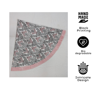Premium Cotton Jaipur Hand Block Printed <b>Tablecloth</b> 70" <b>Round</b> Floral Wedding Home Hotel Eco-Friendly Non Toxic Dyes Reusable - Product Image 2