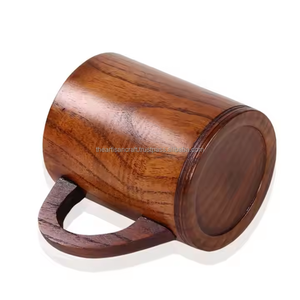 Taza de té de madera hecha a mano para beber té tradicional y Decoración de cocina rústica de Artisan Craft - Product Image 2