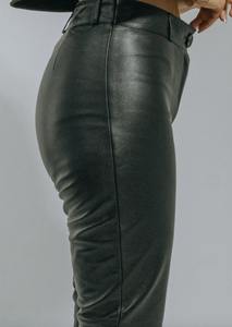 Pantalons en cuir sur mesure de qualité supérieure, pantalons en cuir décontractés pour femmes, taille moyenne, vente en gros - Product Image 3