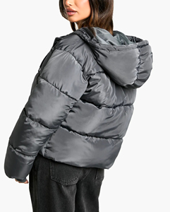 New Style Winter Casual Wear <b>Women</b> Quilted Puffer Jacket Plus Size warm custom Screen Printed logo 100% polyester ladies jacket - Product Image 2