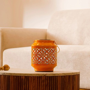 <b>Red</b> Metal Japanese Lantern Clear Glass Patio Pillar <b>Candle</b> Holder Lanterns For Camping And Christmas Decoration Chinese Lanterns - Product Image 2
