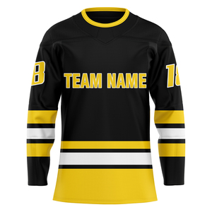 Uniforme de Hockey sobre Hielo Sublimado Personalizado OEM, Fabricante Mayorista, Ropa Deportiva Transpirable de Manga Larga con Malla Cosida - Product Image 6