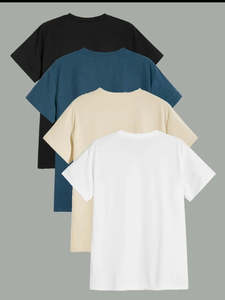 เสื้อยืดคอกลมผู้ชาย แขนสั้น ทรงปกติ ผ้าฝ้าย 100% น้ำหนัก 220 กรัม คุณภาพสูง รับสั่งทำลายพิมพ์ตามแบบ ขายส่ง - Product Image 5
