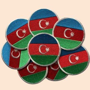 Patchs circulaires du drapeau de l'Estonie, thermocollants, brodés, en tissu, pour cadeaux - Product Image 3