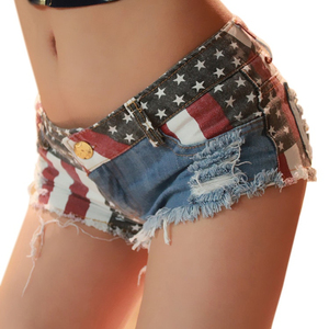 Shorts d'été pour femmes, taille mi-haute, en coton respirant, déchirés, à cordon de serrage, coupe droite, couleur unie, style tendance - Product Image 6