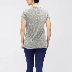 Camisetas de Invierno para Mujer de Alta Calidad, Corte Regular, Lavado Ácido, Impresión Personalizada en Serigrafía, Lona Transpirable de Secado Rápido, Algodón Premium - Product Image 2